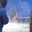 Disturbing footage shows a terrified German shepherd apparently being forced into a tank of torrential water.Disturbing footage shows a terrified German shepherd apparently being forced into a tank of torrential water.