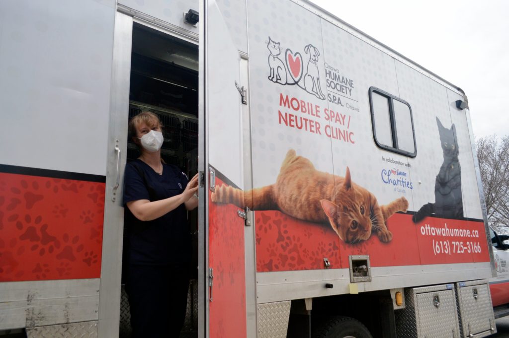 Mobile Spay/Neuter Truck with door open